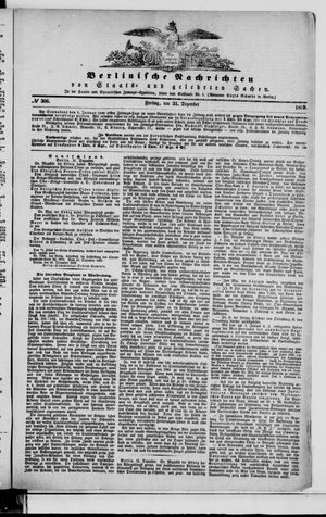 Berlinische Nachrichten von Staats- und gelehrten Sachen vom 31.12.1869