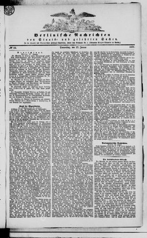 Berlinische Nachrichten von Staats- und gelehrten Sachen on Jan 27, 1870