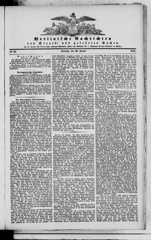 Berlinische Nachrichten von Staats- und gelehrten Sachen vom 30.01.1870