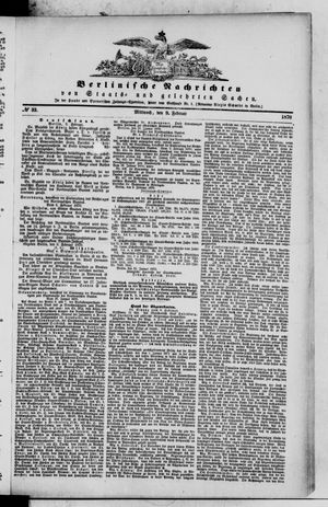 Berlinische Nachrichten von Staats- und gelehrten Sachen on Feb 9, 1870