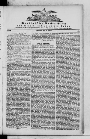 Berlinische Nachrichten von Staats- und gelehrten Sachen vom 10.02.1870
