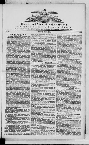 Berlinische Nachrichten von Staats- und gelehrten Sachen on Mar 2, 1870