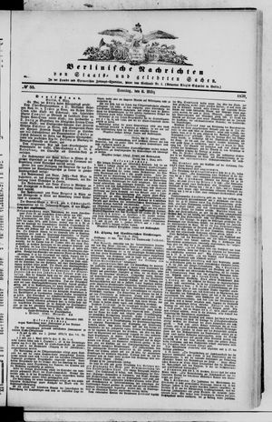Berlinische Nachrichten von Staats- und gelehrten Sachen vom 06.03.1870