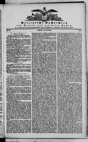 Berlinische Nachrichten von Staats- und gelehrten Sachen vom 16.03.1870