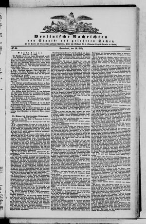 Berlinische Nachrichten von Staats- und gelehrten Sachen vom 19.03.1870