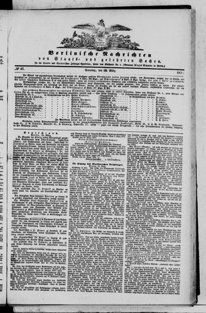 Berlinische Nachrichten von Staats- und gelehrten Sachen vom 20.03.1870