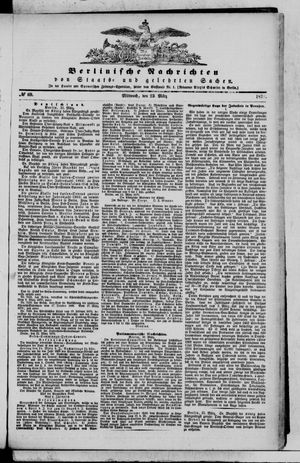 Berlinische Nachrichten von Staats- und gelehrten Sachen vom 23.03.1870