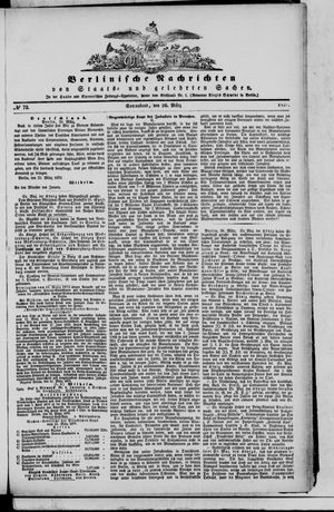 Berlinische Nachrichten von Staats- und gelehrten Sachen on Mar 26, 1870