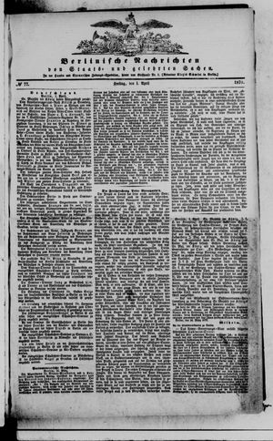 Berlinische Nachrichten von Staats- und gelehrten Sachen on Apr 1, 1870