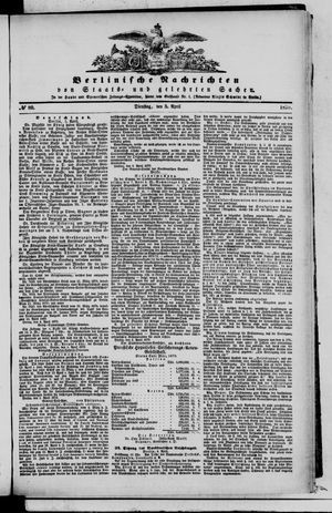 Berlinische Nachrichten von Staats- und gelehrten Sachen vom 05.04.1870