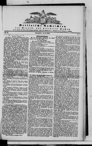 Berlinische Nachrichten von Staats- und gelehrten Sachen vom 09.04.1870