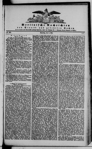 Berlinische Nachrichten von Staats- und gelehrten Sachen vom 01.05.1870