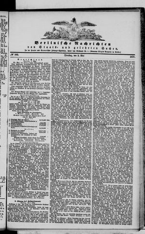 Berlinische Nachrichten von Staats- und gelehrten Sachen vom 03.05.1870