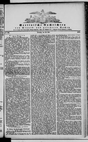 Berlinische Nachrichten von Staats- und gelehrten Sachen on May 10, 1870