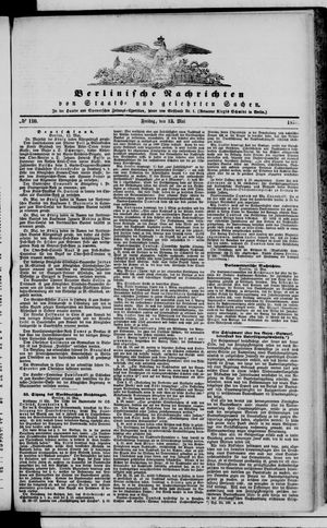 Berlinische Nachrichten von Staats- und gelehrten Sachen on May 13, 1870