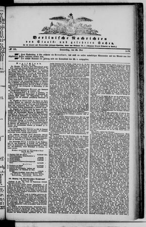 Berlinische Nachrichten von Staats- und gelehrten Sachen vom 26.05.1870