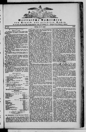 Berlinische Nachrichten von Staats- und gelehrten Sachen on Jun 3, 1870