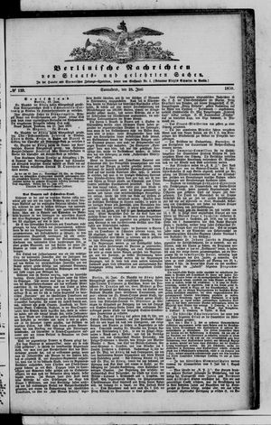 Berlinische Nachrichten von Staats- und gelehrten Sachen vom 18.06.1870