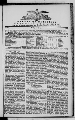 Berlinische Nachrichten von Staats- und gelehrten Sachen vom 28.06.1870