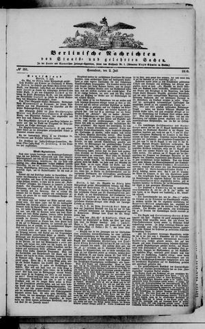 Berlinische Nachrichten von Staats- und gelehrten Sachen vom 02.07.1870