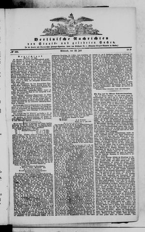 Berlinische Nachrichten von Staats- und gelehrten Sachen vom 13.07.1870