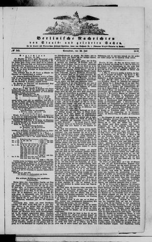 Berlinische Nachrichten von Staats- und gelehrten Sachen vom 16.07.1870