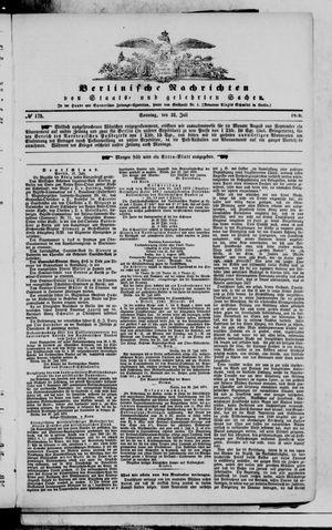 Berlinische Nachrichten von Staats- und gelehrten Sachen vom 31.07.1870