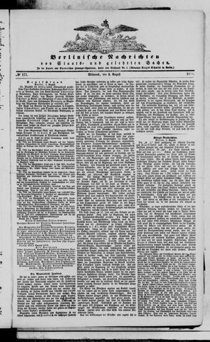 Berlinische Nachrichten von Staats- und gelehrten Sachen vom 03.08.1870