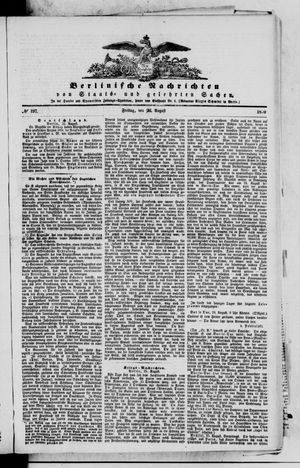 Berlinische Nachrichten von Staats- und gelehrten Sachen vom 26.08.1870