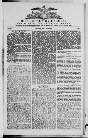 Berlinische Nachrichten von Staats- und gelehrten Sachen vom 01.09.1870