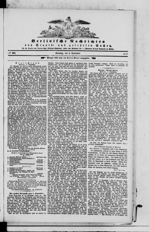 Berlinische Nachrichten von Staats- und gelehrten Sachen vom 04.09.1870