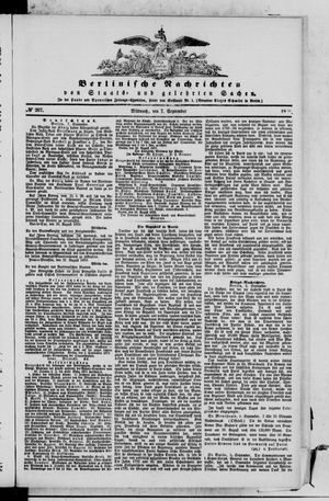 Berlinische Nachrichten von Staats- und gelehrten Sachen vom 07.09.1870