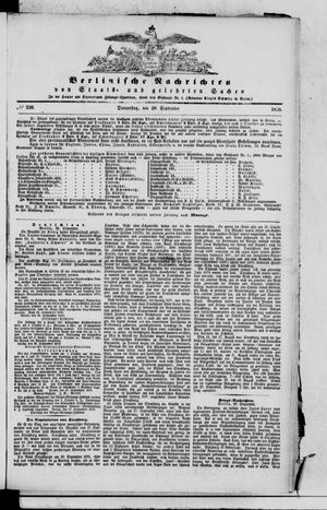 Berlinische Nachrichten von Staats- und gelehrten Sachen vom 29.09.1870