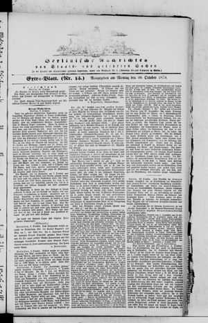 Berlinische Nachrichten von Staats- und gelehrten Sachen on Oct 10, 1870