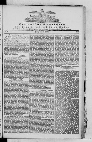 Berlinische Nachrichten von Staats- und gelehrten Sachen vom 14.10.1870
