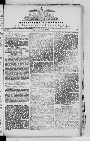 Berlinische Nachrichten von Staats- und gelehrten Sachen vom 22.10.1870