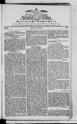 Berlinische Nachrichten von Staats- und gelehrten Sachen vom 02.12.1870