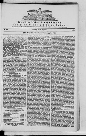 Berlinische Nachrichten von Staats- und gelehrten Sachen vom 04.12.1870