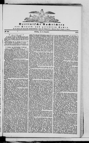 Berlinische Nachrichten von Staats- und gelehrten Sachen on Dec 6, 1870