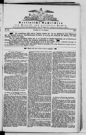 Berlinische Nachrichten von Staats- und gelehrten Sachen on Dec 11, 1870