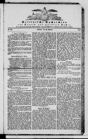 Berlinische Nachrichten von Staats- und gelehrten Sachen vom 28.12.1870