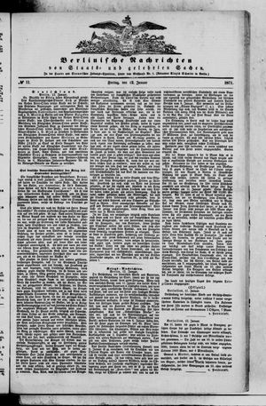 Berlinische Nachrichten von Staats- und gelehrten Sachen on Jan 13, 1871