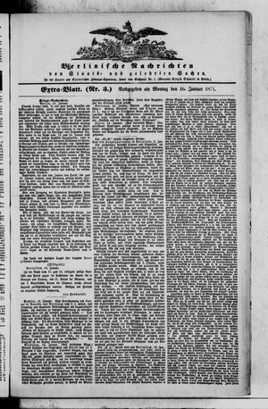 Berlinische Nachrichten von Staats- und gelehrten Sachen vom 16.01.1871