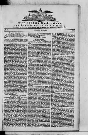 Berlinische Nachrichten von Staats- und gelehrten Sachen vom 20.01.1871