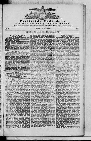 Berlinische Nachrichten von Staats- und gelehrten Sachen vom 22.01.1871