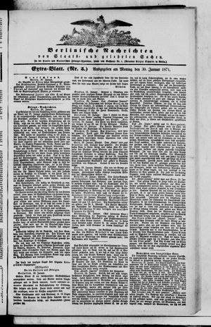 Berlinische Nachrichten von Staats- und gelehrten Sachen vom 30.01.1871