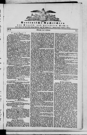 Berlinische Nachrichten von Staats- und gelehrten Sachen on Feb 8, 1871