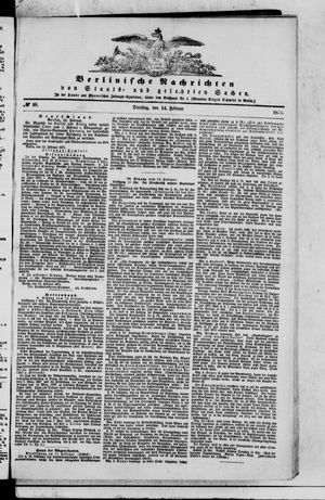 Berlinische Nachrichten von Staats- und gelehrten Sachen vom 14.02.1871