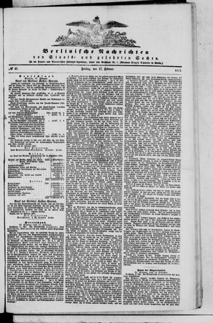 Berlinische Nachrichten von Staats- und gelehrten Sachen vom 17.02.1871