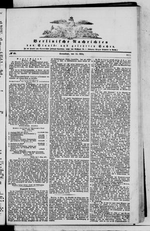 Berlinische Nachrichten von Staats- und gelehrten Sachen on Mar 11, 1871